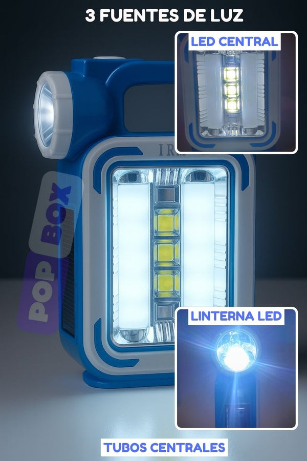 Linterna de Triple Luz y Carga Solar SuperSun™