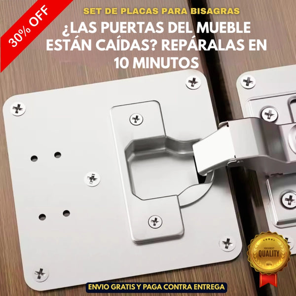 Kit de Placas Repara Bisagras + Tornillos (B)