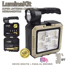 LuminaKit Super Linterna Solar Con Set de Herramientas