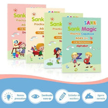 Set De 4 Libros De Caligrafía + Lapices Tinta Mágica